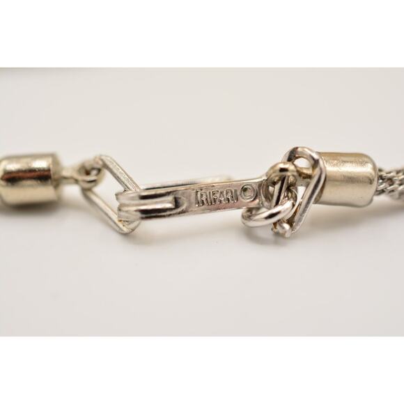 Trifari Vintage Chain Necklace Mesh Twisted Rope Silver Tone Signed 1970s Bin6B - Picture 11 of 12